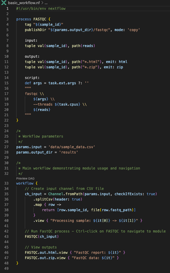 Dimostrazione Sintassi