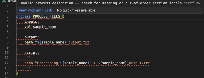 Geçersiz process mesajı
